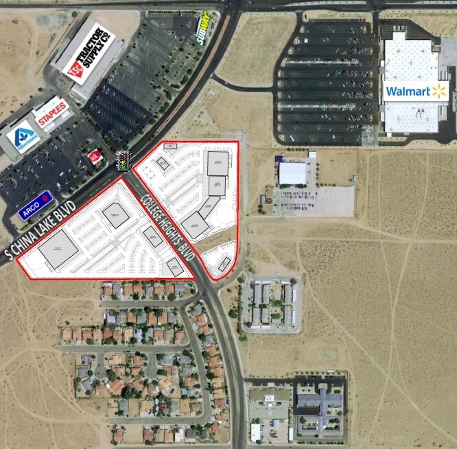 S China Lake Blvd & College Heights Blvd, Ridgecrest, CA à louer Photo principale– Image 1 sur 2