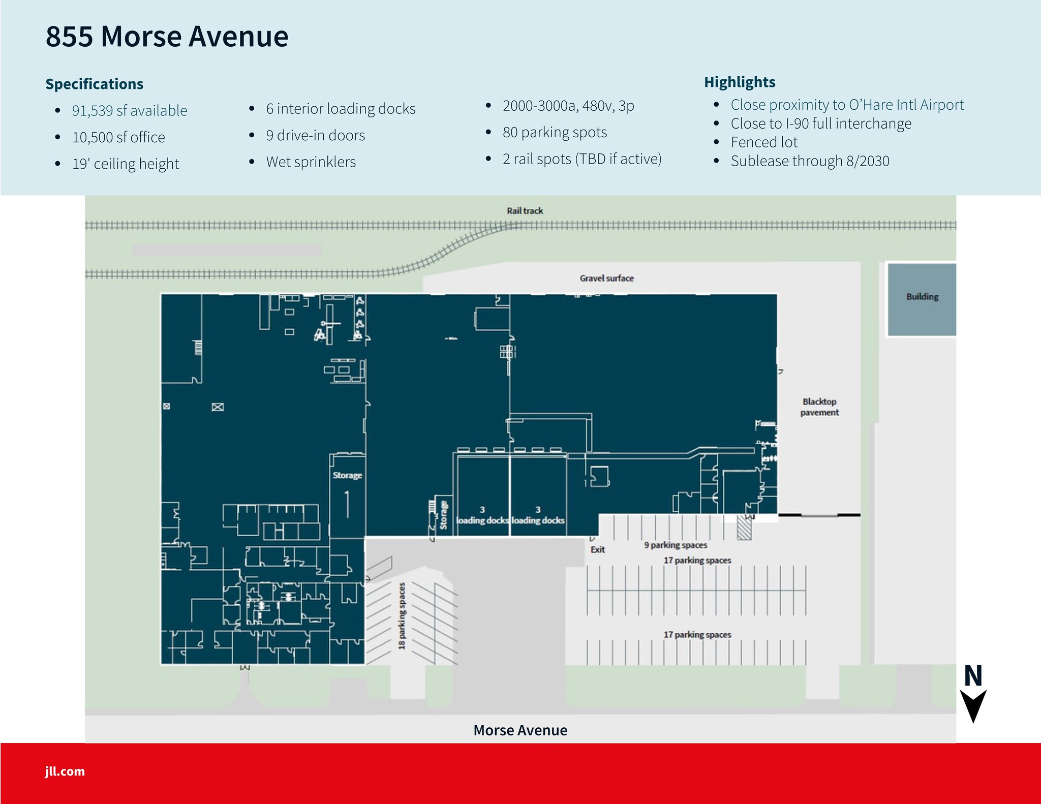 855 Morse Ave, Elk Grove Village, IL à louer Plan de site– Image 1 sur 1