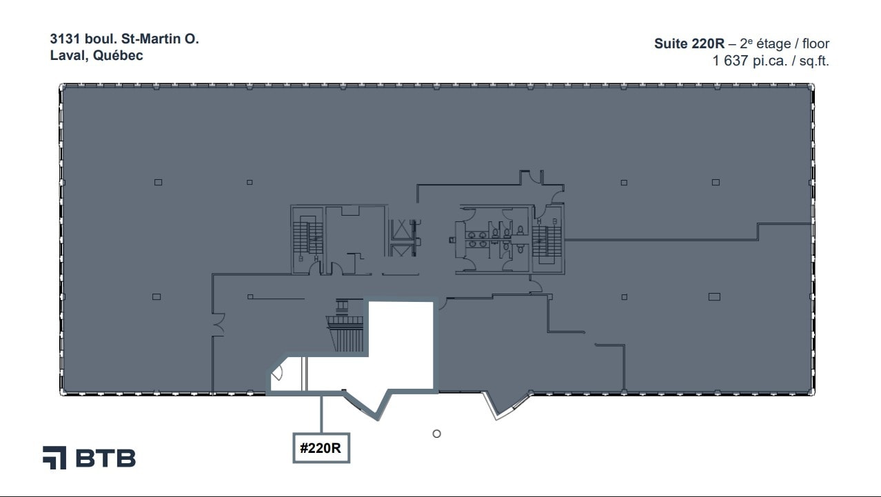 3131 Boul Saint-Martin O, Laval, QC à louer Plan d’étage– Image 1 sur 1