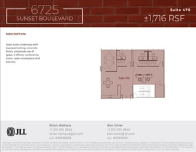 6725 W Sunset Blvd, Los Angeles, CA à louer Plan d’étage– Image 1 sur 2