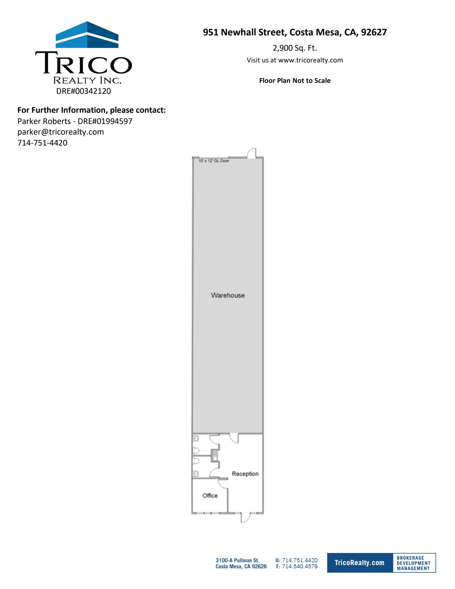 921-937 Newhall St, Costa Mesa, CA à louer Plan d’étage– Image 1 sur 1