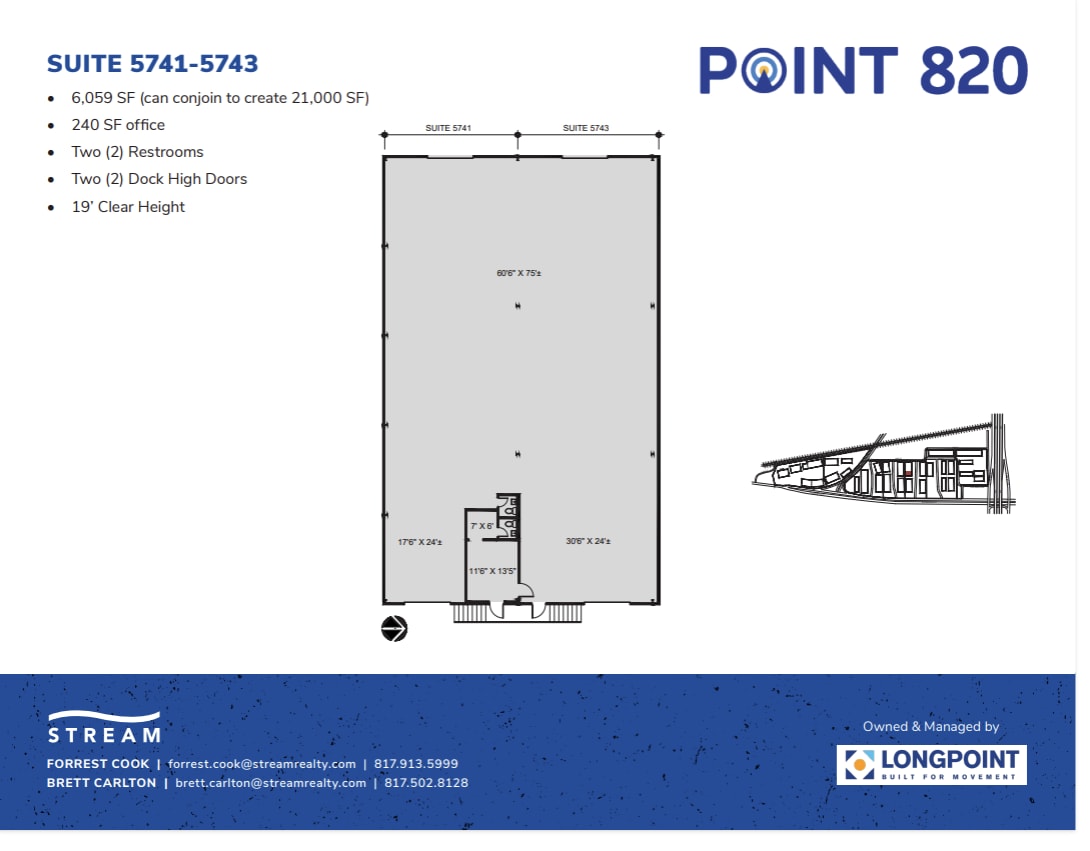 5721 E Rosedale St, Fort Worth, TX à louer Plan d’étage– Image 1 sur 1