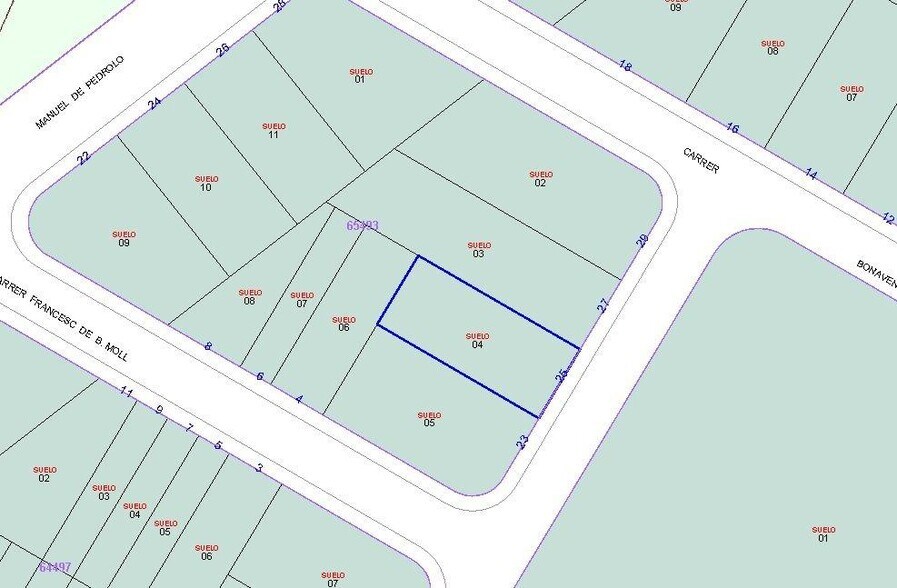 Terrain dans El Vendrell, Tarragona à vendre - Plan cadastral – Image 1 sur 4