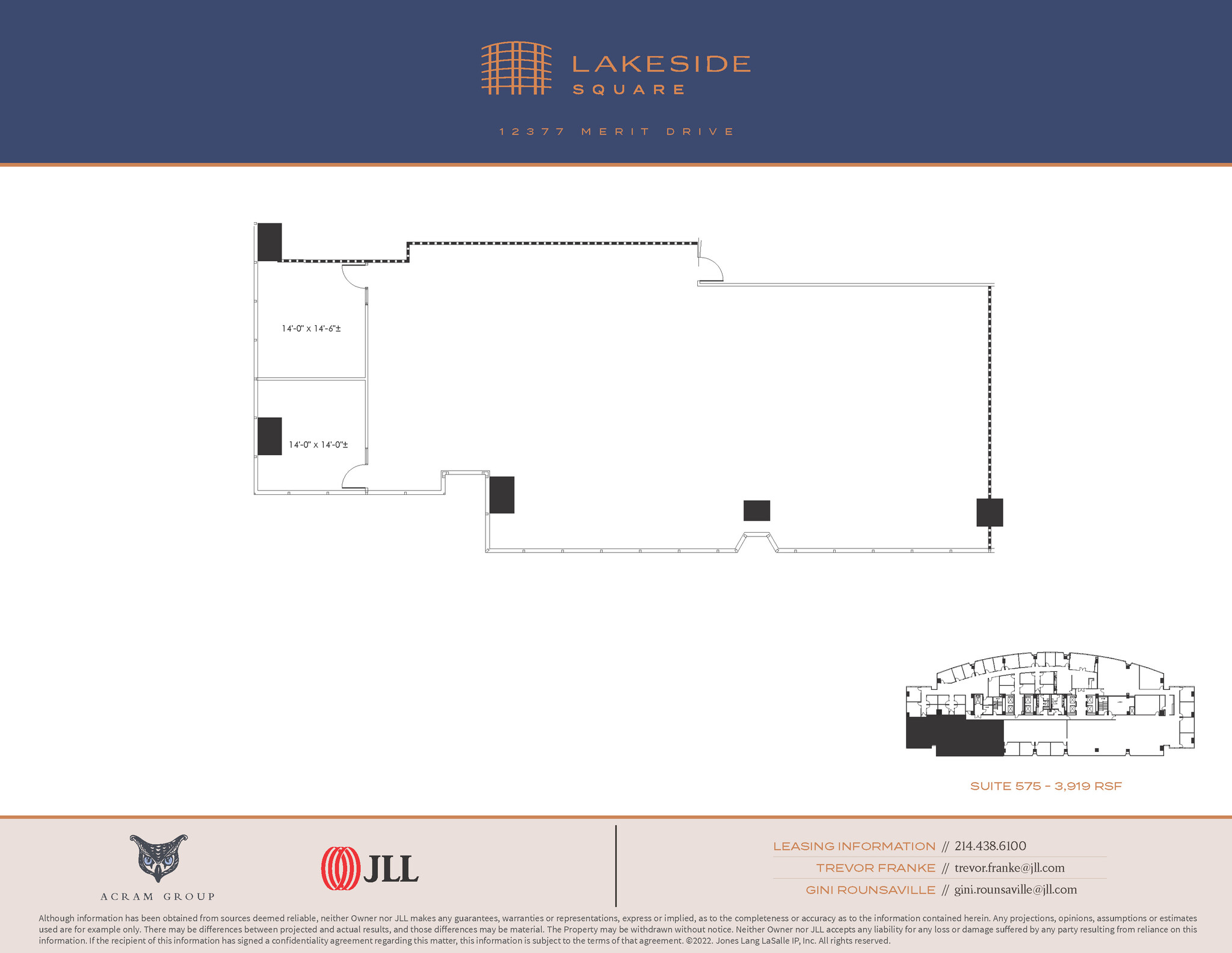 12377 Merit Dr, Dallas, TX à louer Plan d’étage– Image 1 sur 1