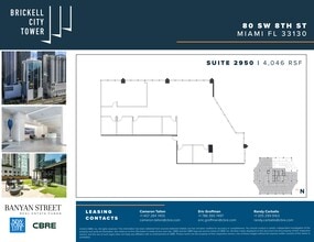 80 SW 8th St, Miami, FL à louer Plan de site– Image 1 sur 1