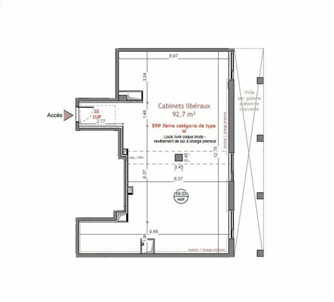 Bureau dans Caen à vendre - Plan d’étage – Image 3 sur 3