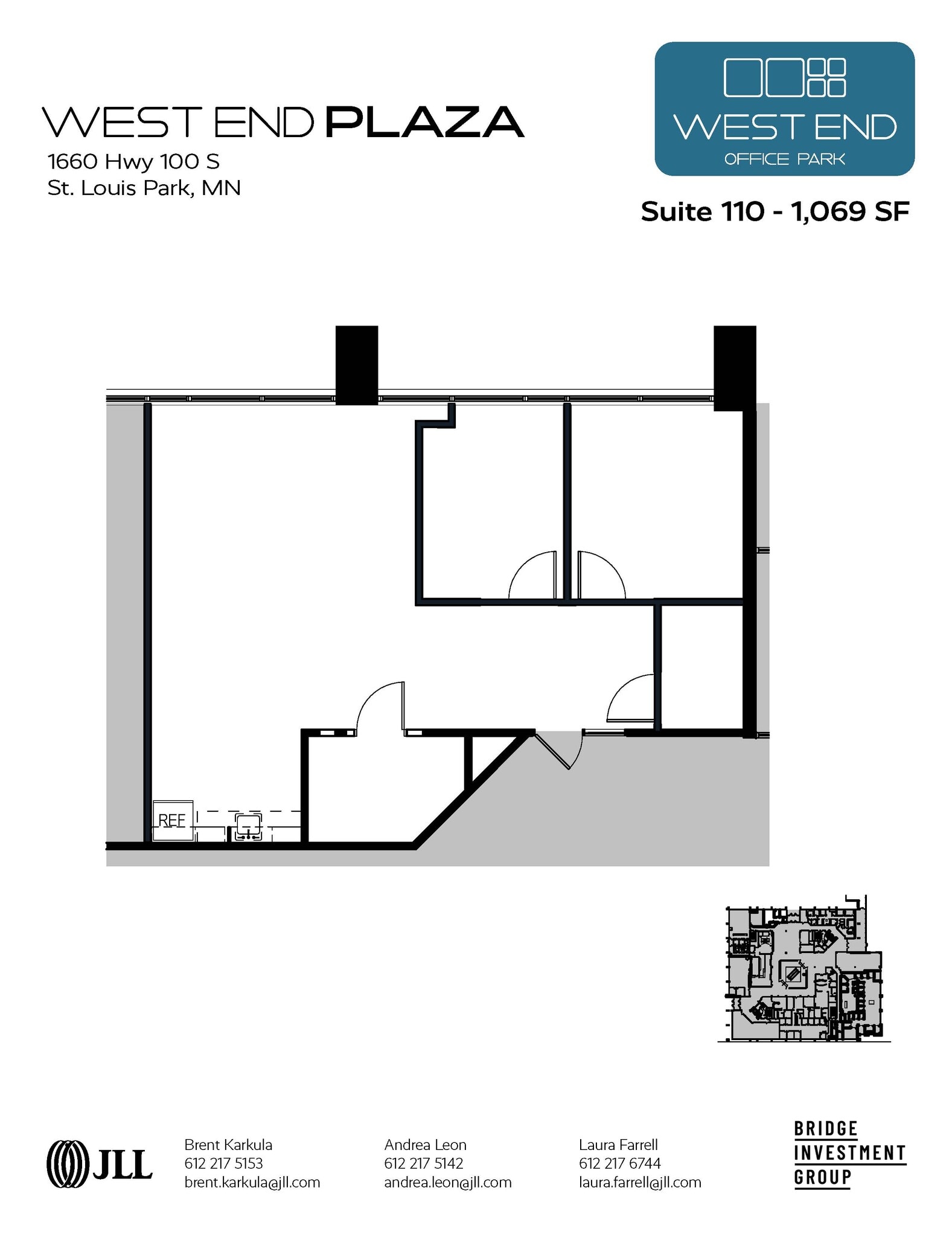 1665 Utica Ave S, Saint Louis Park, MN à louer Plan d’étage– Image 1 sur 2