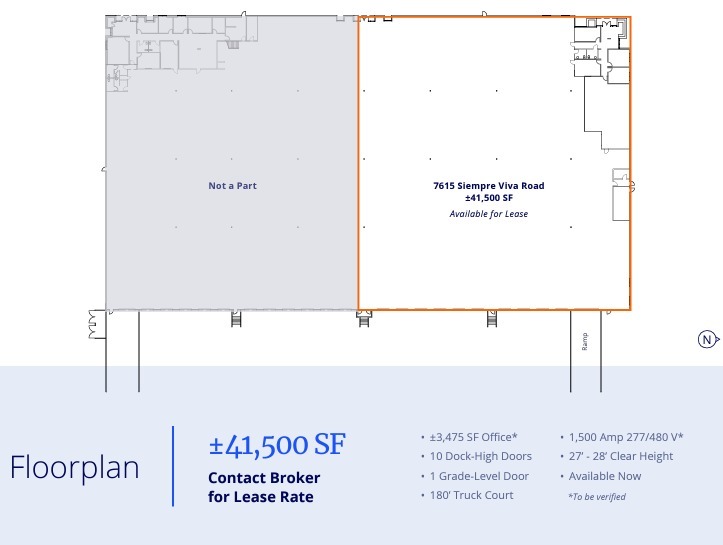 7615 Siempre Viva Rd, San Diego, CA à louer Plan d’étage– Image 1 sur 1