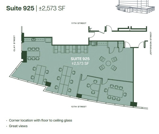 555 12th St, Oakland, CA à louer Plan d’étage– Image 1 sur 1