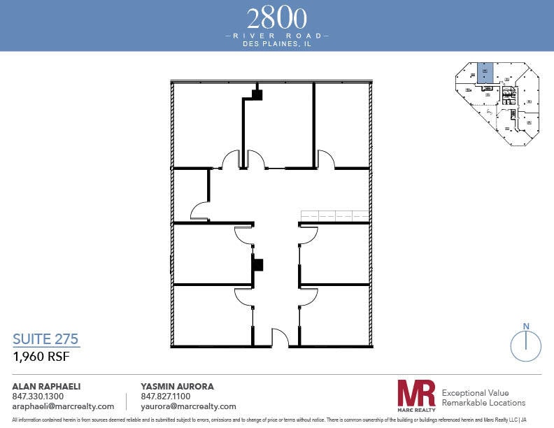 2800 S River Rd, Des Plaines, IL à louer Plan d’étage– Image 1 sur 1