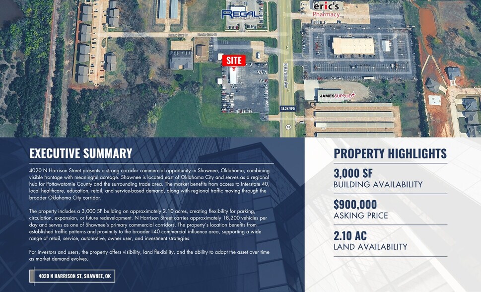 4020 N Harrison St, Shawnee, OK à vendre - Aérien – Image 2 sur 5