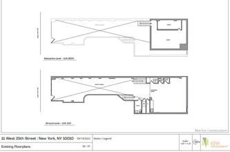 11 W 25th St, New York, NY à louer Plan d’étage– Image 2 sur 6