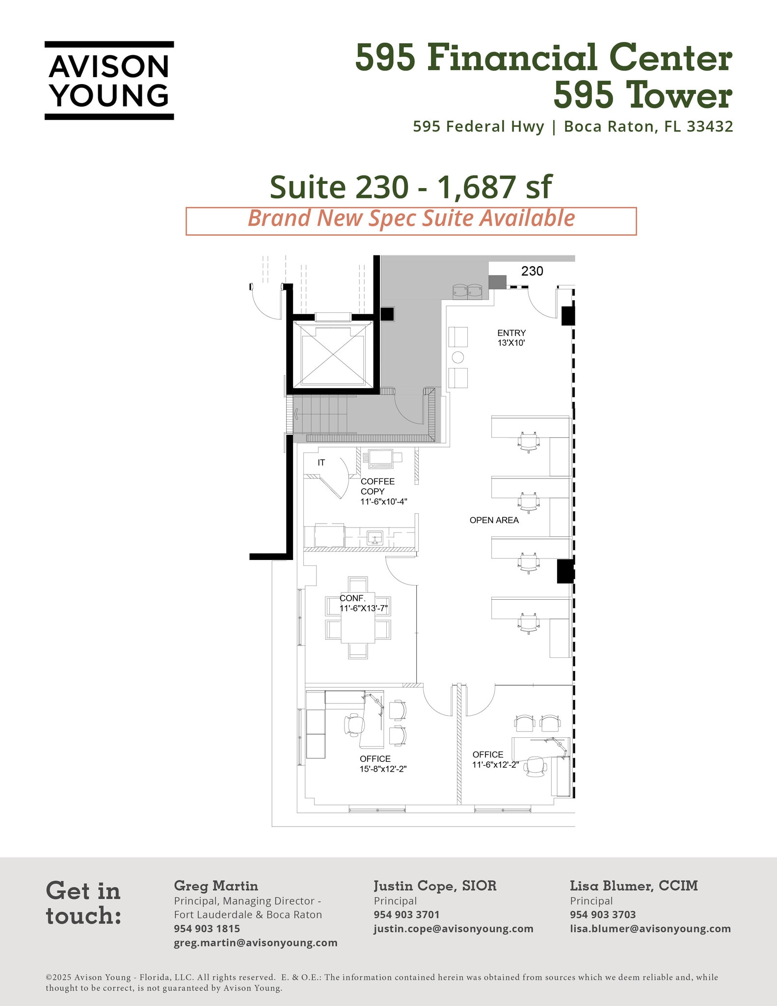 595 S Federal Hwy, Boca Raton, FL à louer Plan d’étage– Image 1 sur 1