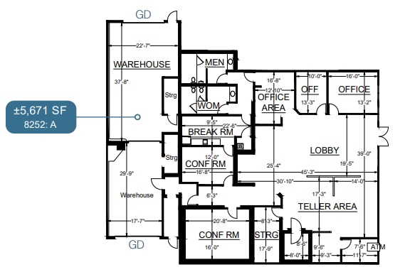 8252 Clairemont Mesa Blvd, San Diego, CA à louer Plan d’étage– Image 1 sur 1
