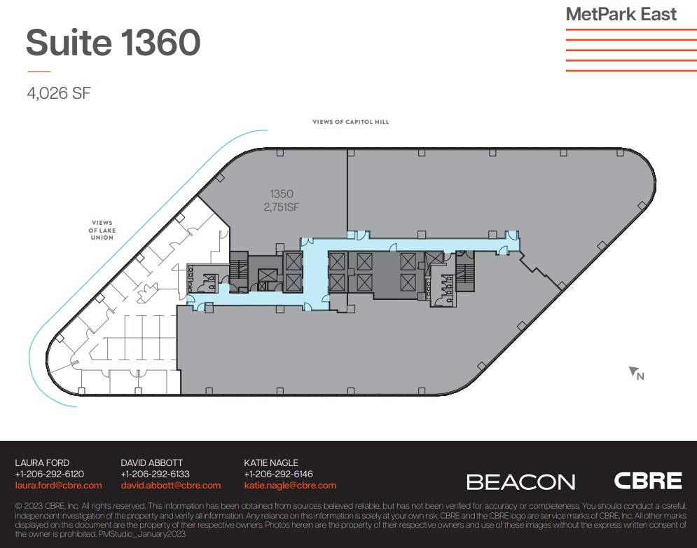 1100 Olive Way, Seattle, WA à louer Plan d’étage– Image 1 sur 1