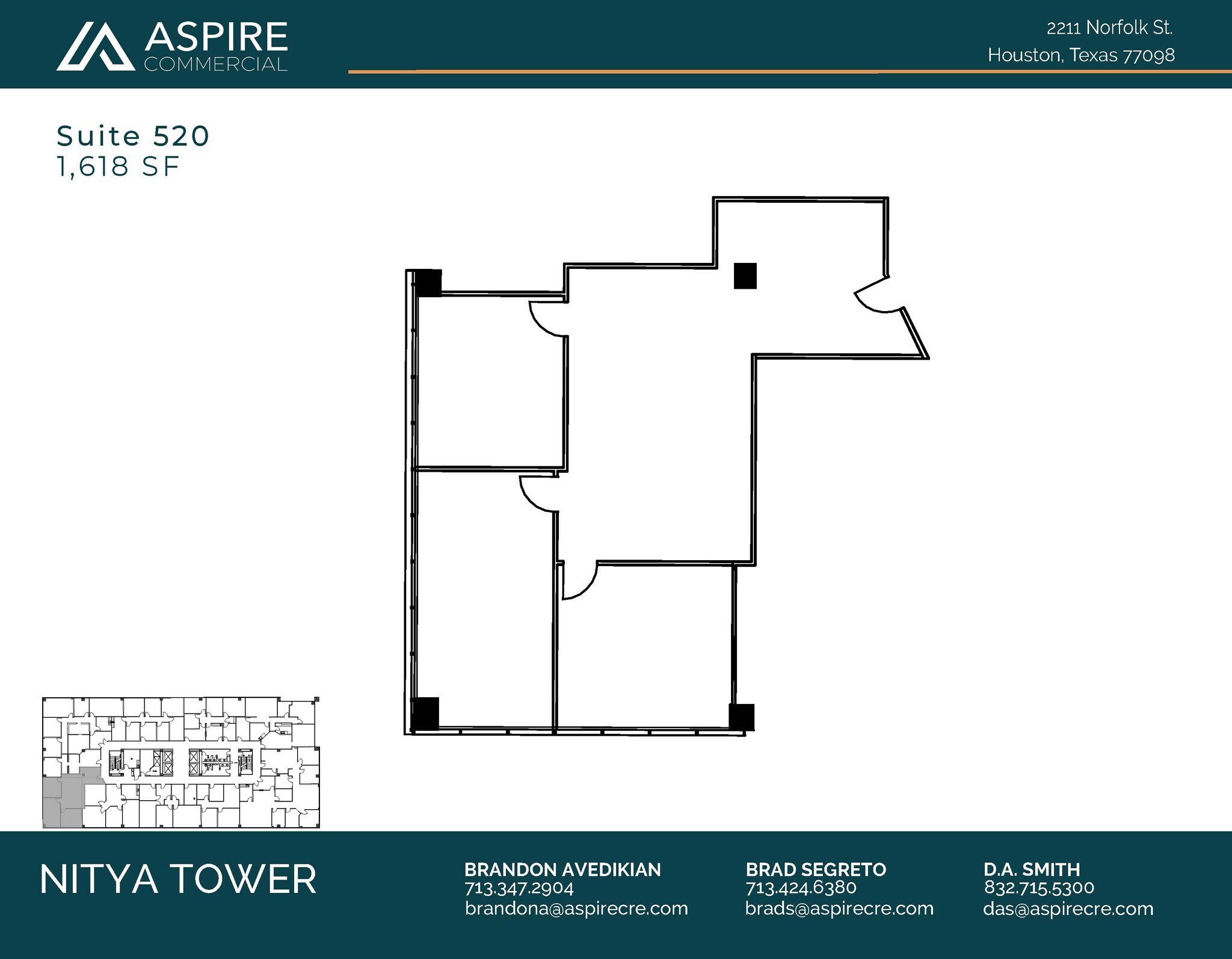 2211 Norfolk St, Houston, TX à louer Plan d’étage– Image 1 sur 1