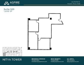 2211 Norfolk St, Houston, TX à louer Plan d’étage– Image 1 sur 1