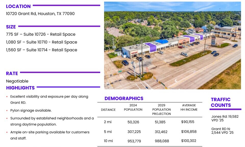 10742-10794 Grant Rd, Houston, TX à louer - Photo de l’immeuble – Image 2 sur 9
