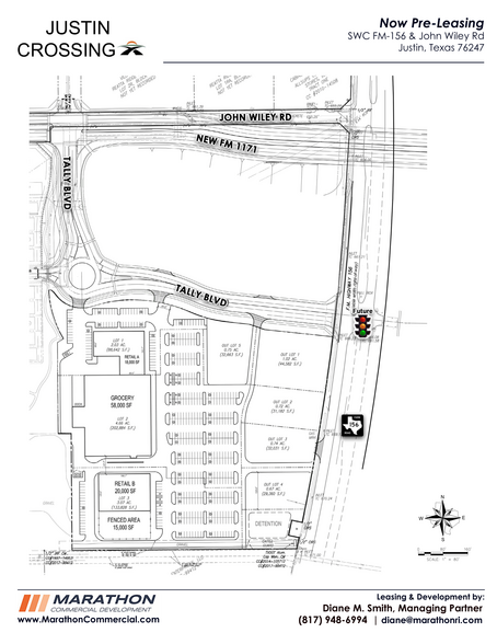 SWC FM-156 & John Wiley Rd, Justin, TX à louer - Plan de site – Image 2 sur 5