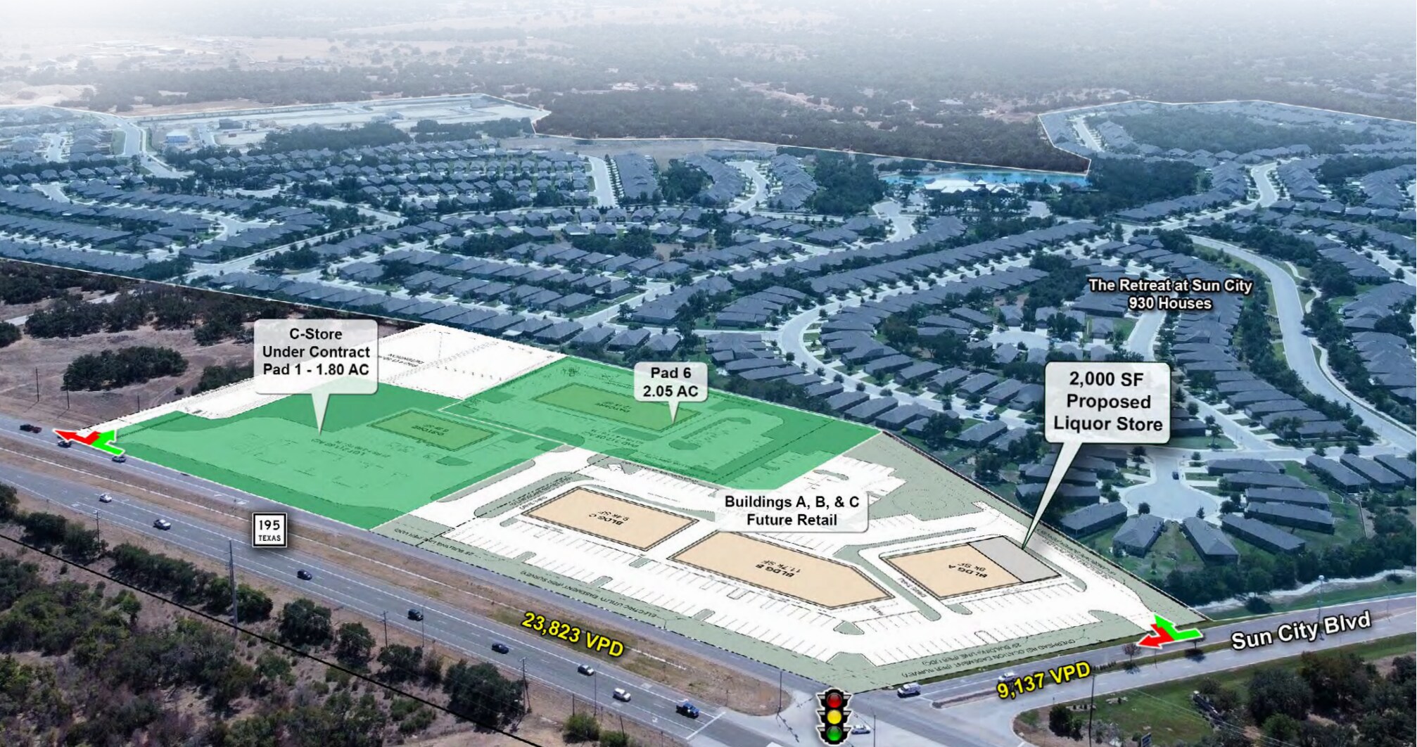 TX-195 & Sun City Blvd, Georgetown, TX à vendre Photo de l’immeuble– Image 1 sur 10