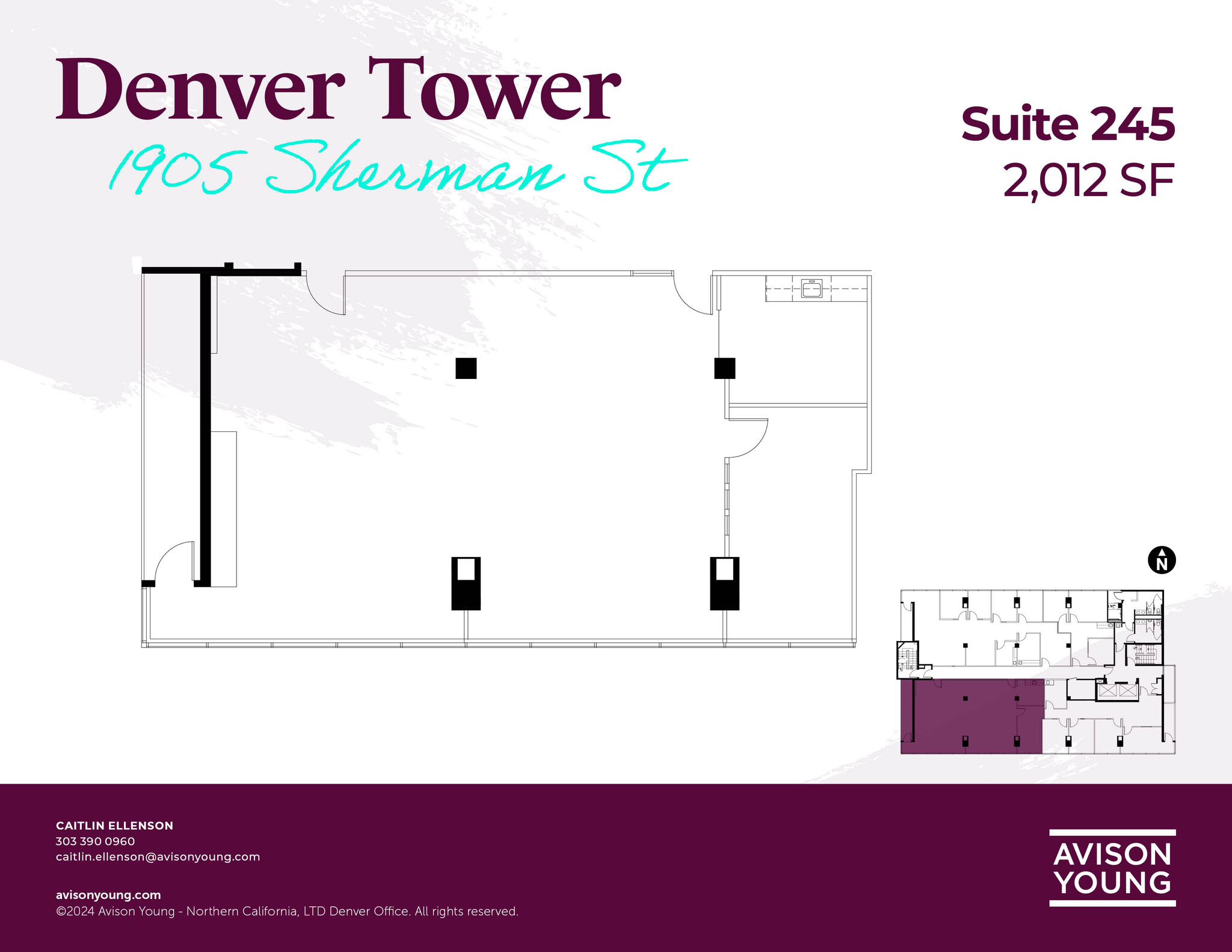 1905 Sherman St, Denver, CO à louer Plan d’étage– Image 1 sur 2