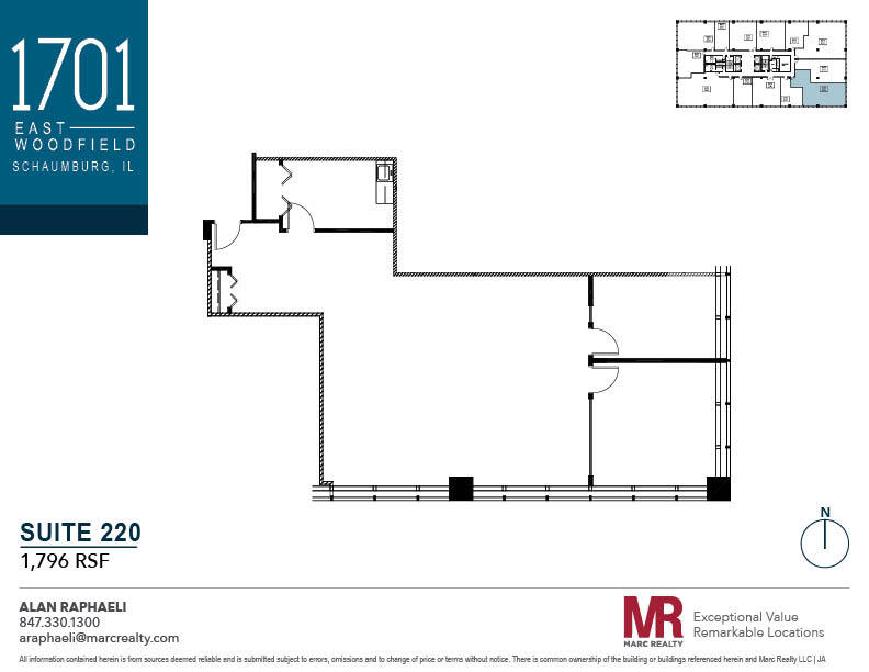 1701 E Woodfield Rd, Schaumburg, IL à louer Plan d’étage– Image 1 sur 1