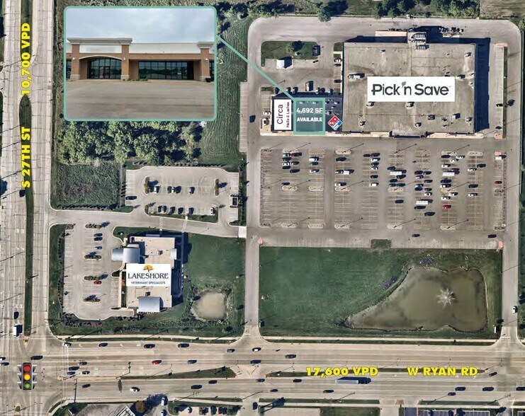 2320-2400 W Ryan Rd, Oak Creek, WI à louer - Aérien – Image 2 sur 10