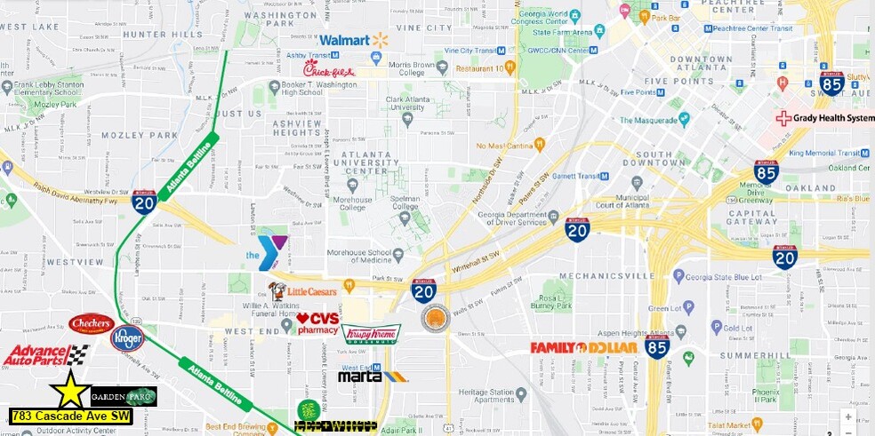 779 Cascade Ave SW, Atlanta, GA à vendre - Aérien – Image 2 sur 2