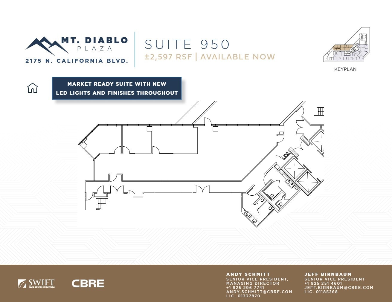 2175 N California Blvd, Walnut Creek, CA à louer Plan d’étage– Image 1 sur 1