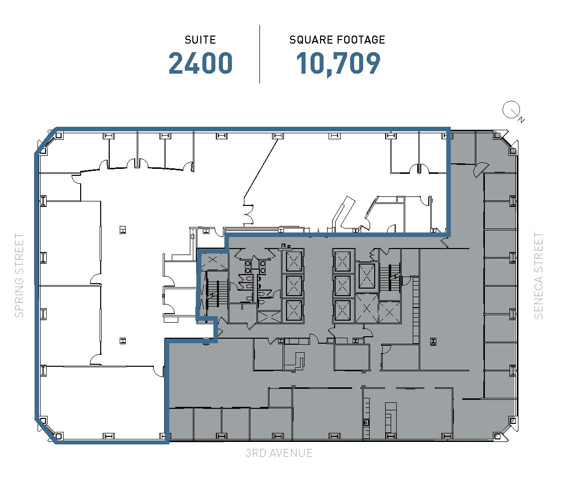 1111 3rd Ave, Seattle, WA à louer Plan d’étage– Image 1 sur 1