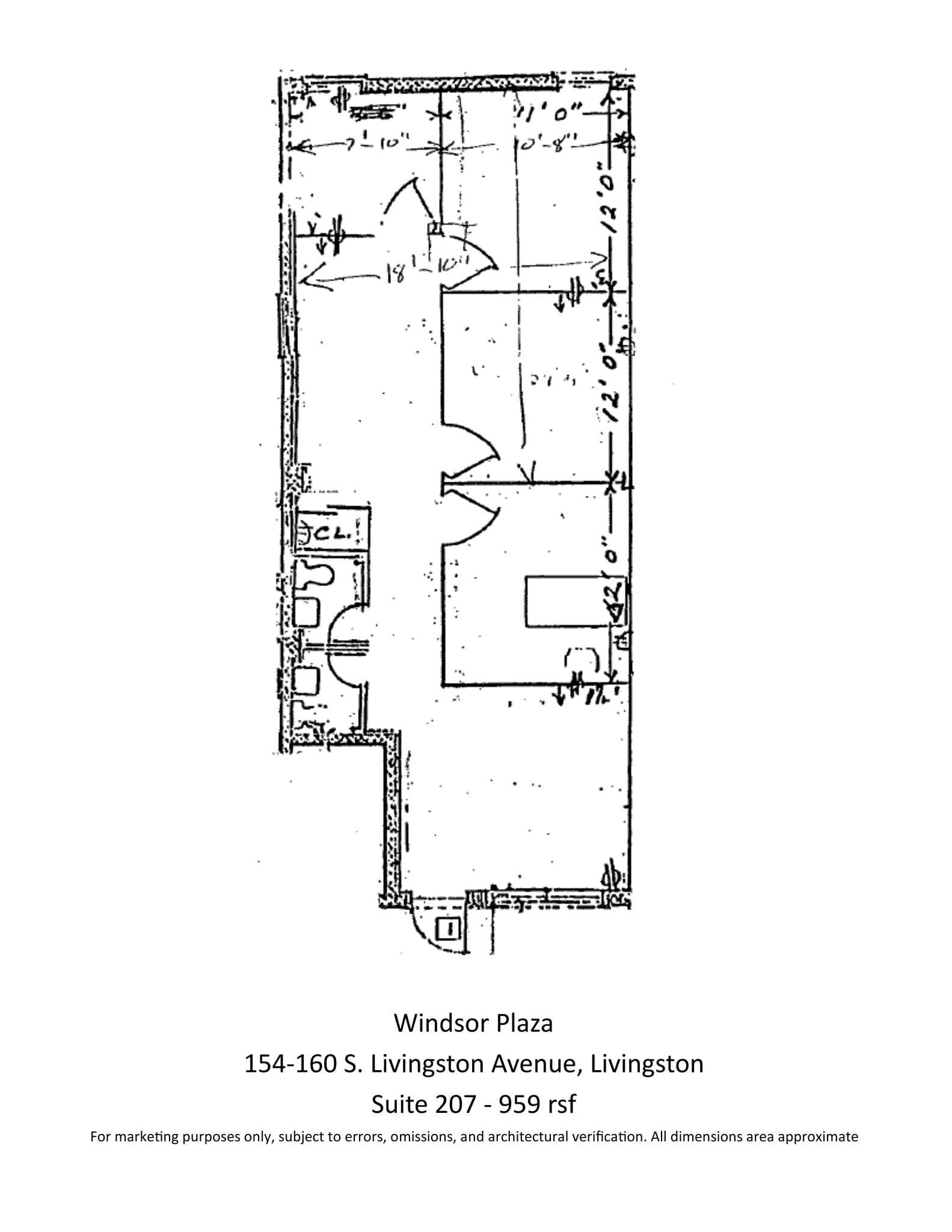 160 S Livingston Ave, Livingston, NJ à louer Plan de site– Image 1 sur 1