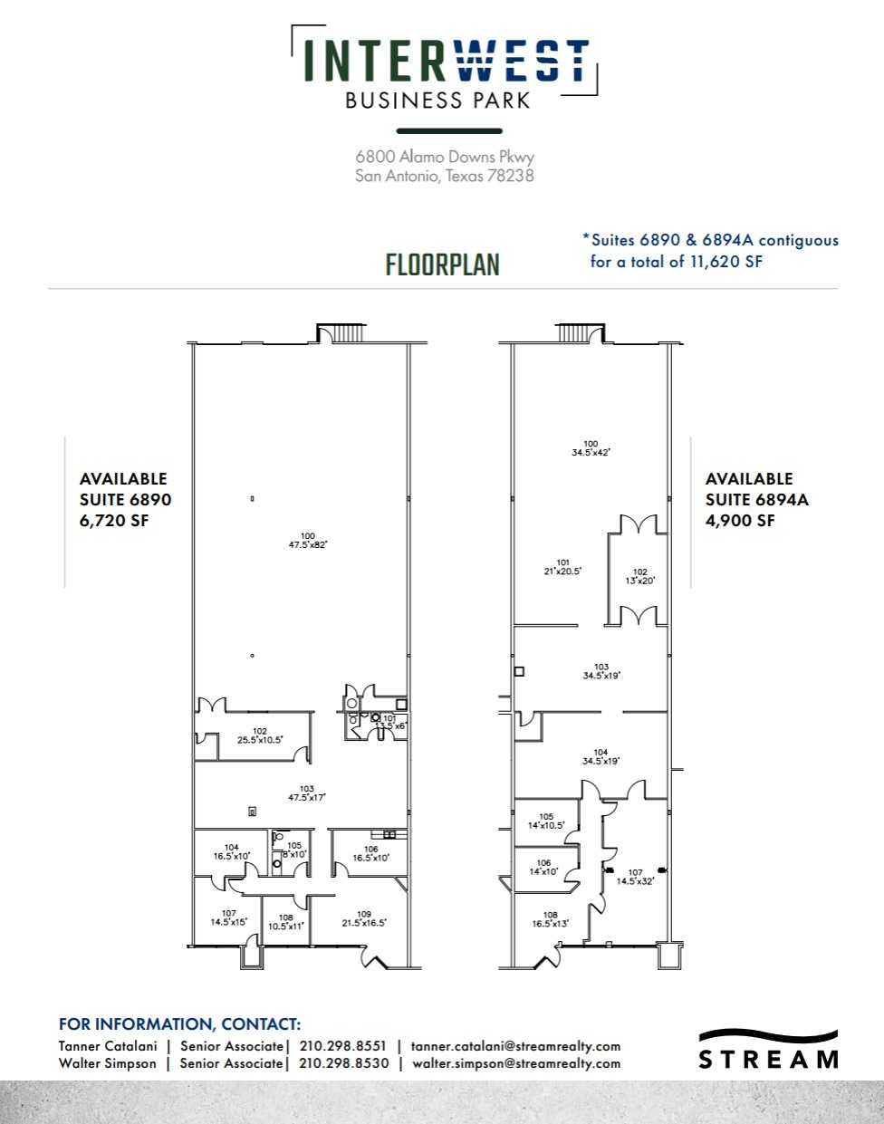 6850-6862 Alamo Downs Pky, San Antonio, TX à louer Plan d’étage– Image 1 sur 1
