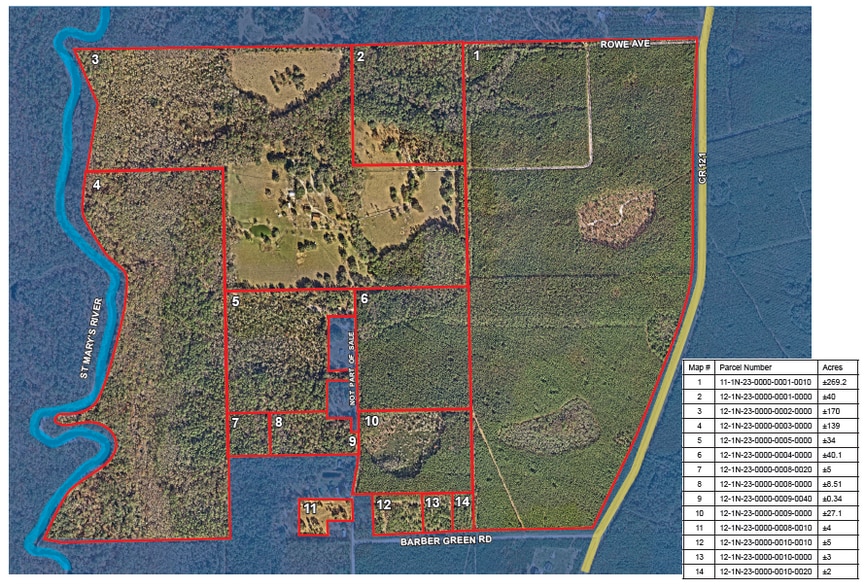 Rowe Avenue, Bryceville, FL à vendre - Plan cadastral – Image 3 sur 7