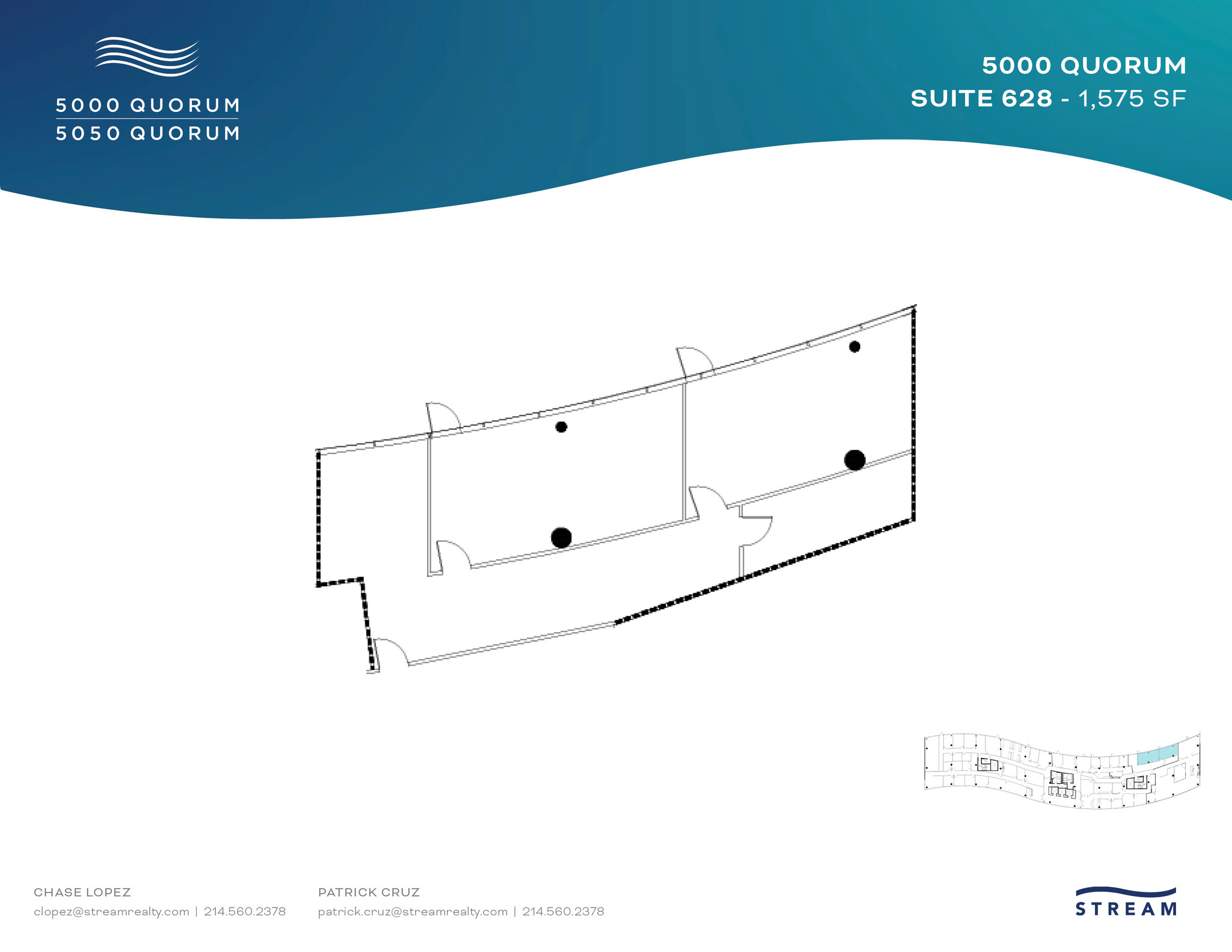 5000 Quorum Dr, Dallas, TX à louer Plan d’étage– Image 1 sur 1