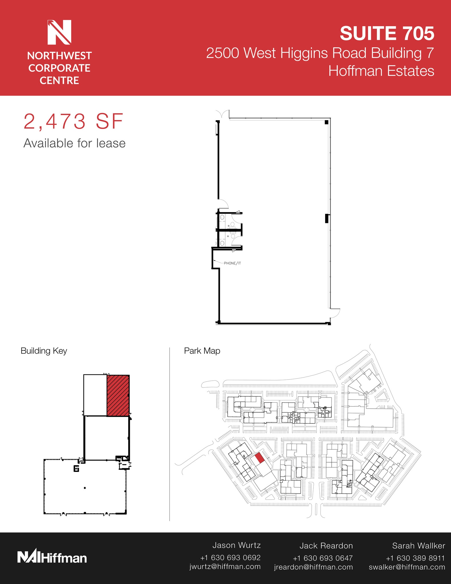2500 W Higgins Rd, Hoffman Estates, IL à louer Plan d’étage– Image 1 sur 3