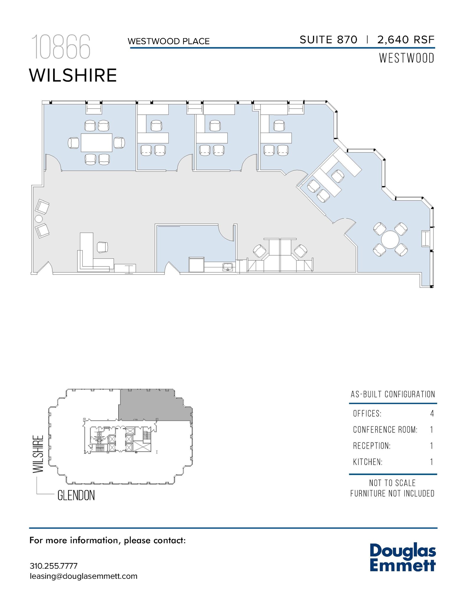 10866 Wilshire Blvd, Los Angeles, CA à louer Plan d’étage– Image 1 sur 1