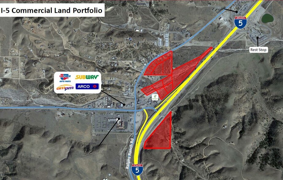 I-5 Fwy Grapevine - On & Off Ramps portefeuille de 3 biens à vendre sur LoopNet.fr - Aérien – Image 1 sur 2