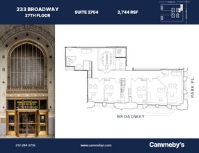 233 Broadway, New York, NY à louer Plan d’étage– Image 1 sur 1