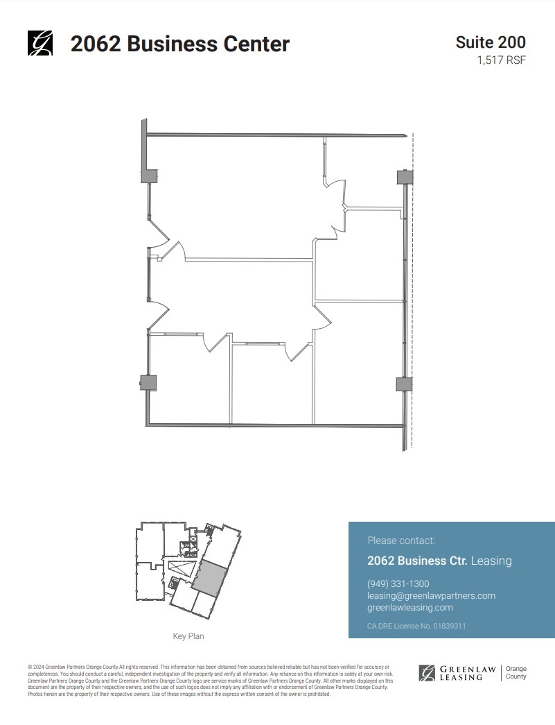 2062 Business Center Dr, Irvine, CA à louer Plan d’étage– Image 1 sur 1