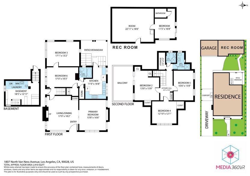 1807 N Van Ness Ave, Los Angeles, CA à vendre - Plan d’étage – Image 2 sur 38