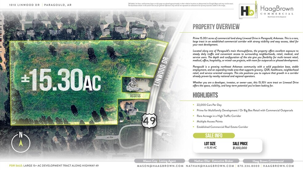1010 Linwood Dr, Paragould, AR à vendre - Aérien – Image 2 sur 4