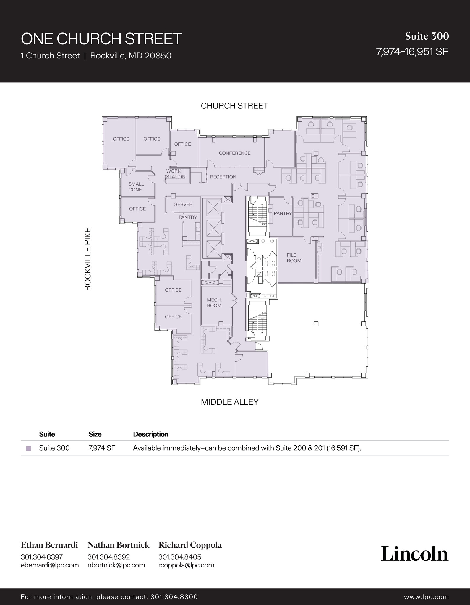 1 Church St, Rockville, MD à louer Plan d’étage– Image 1 sur 1