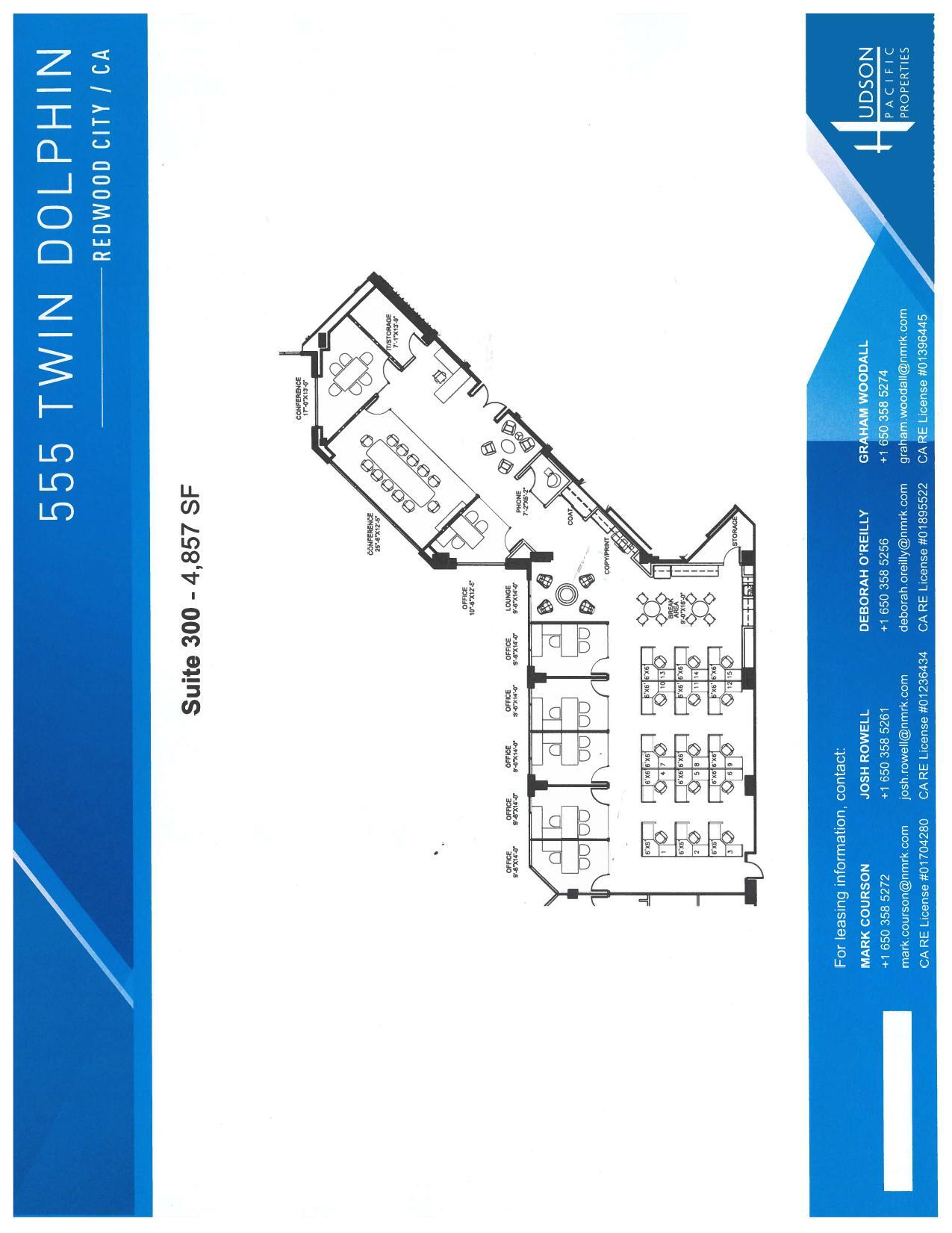 555 Twin Dolphin Dr, Redwood City, CA à louer Plan d’étage– Image 1 sur 1