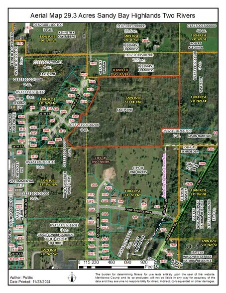 Sandy Bay Road Rd, Two Rivers, WI à vendre - Aérien – Image 3 sur 8