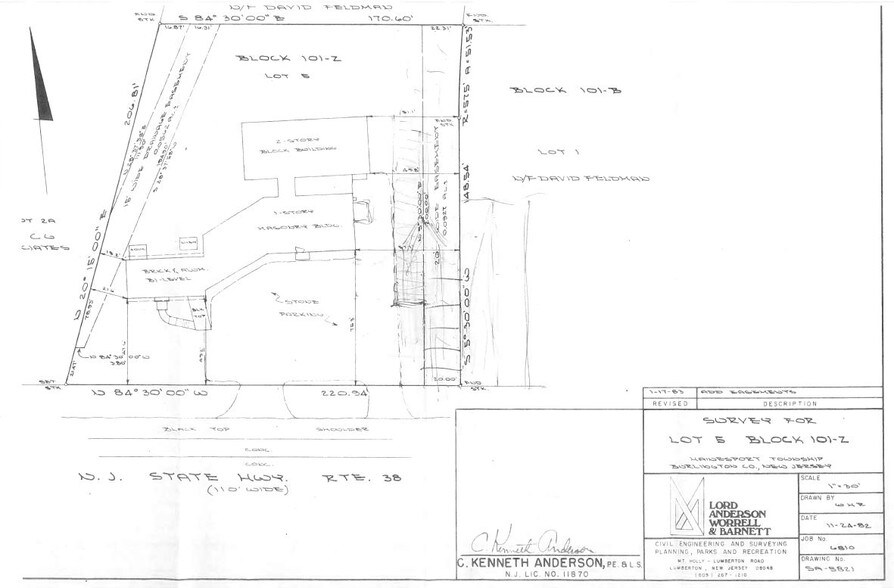 1285 Route 38, Hainesport, NJ à vendre - Plan cadastral – Image 3 sur 3