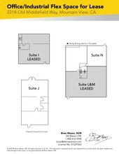 2218 Old Middlefield Way, Mountain View, CA à louer Plan d’étage– Image 1 sur 1