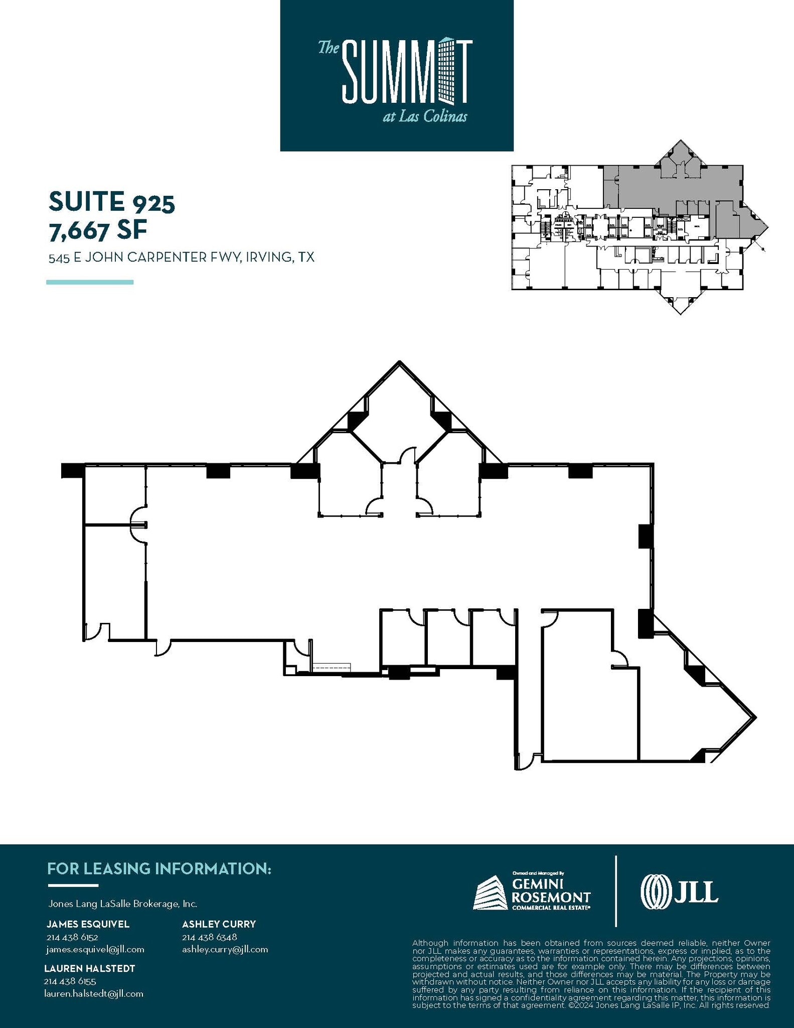 545 E John Carpenter Fwy, Irving, TX à louer Plan d’étage– Image 1 sur 1