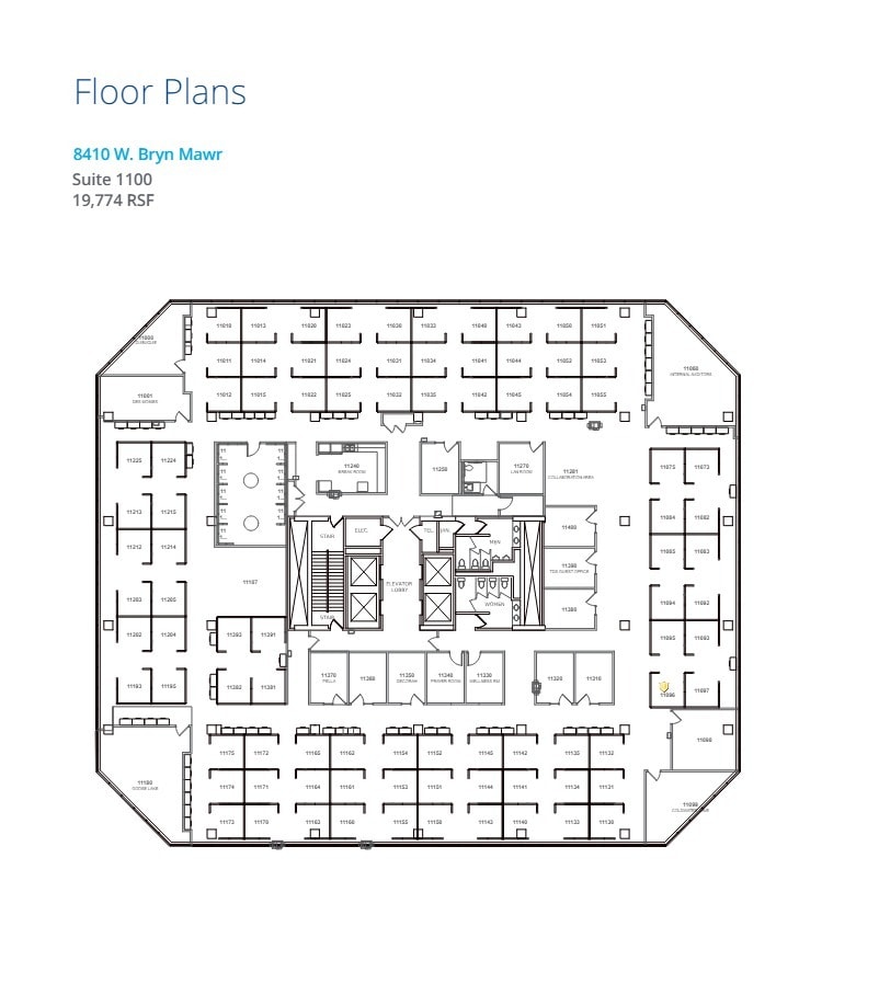 8410 W Bryn Mawr Ave, Chicago, IL à louer Plan d’étage– Image 1 sur 1