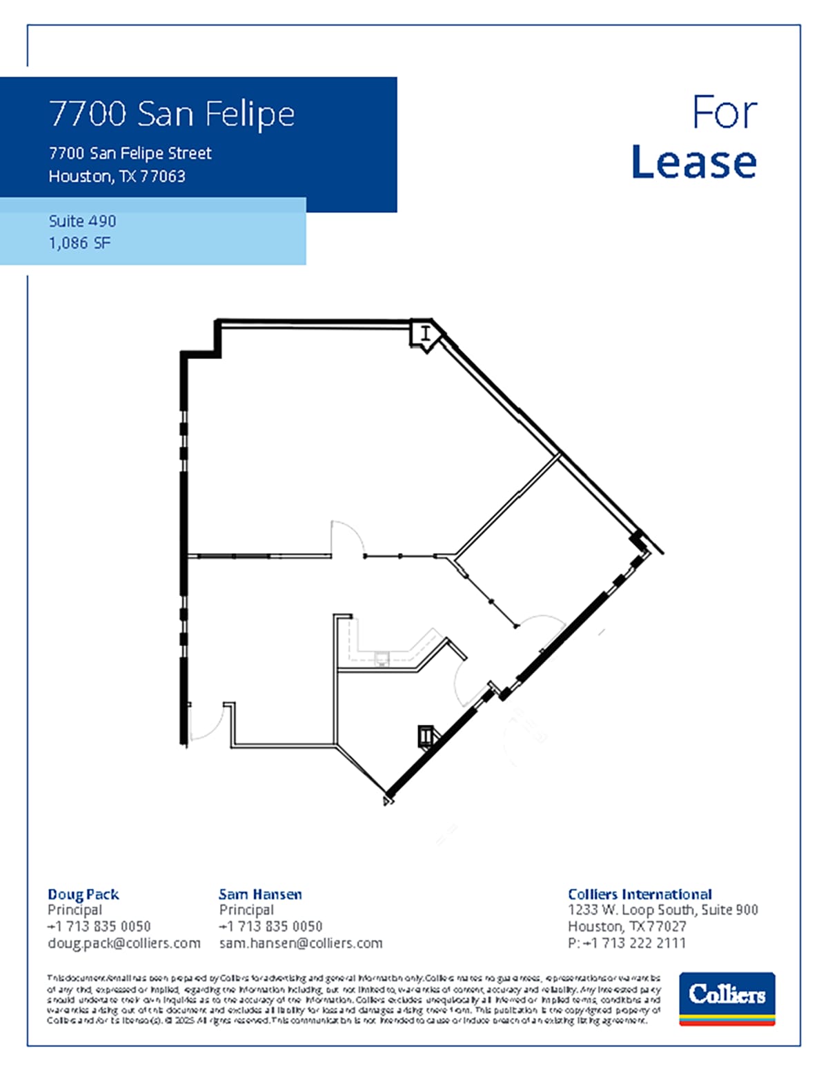 7700 San Felipe St, Houston, TX à louer Plan d’étage– Image 1 sur 1