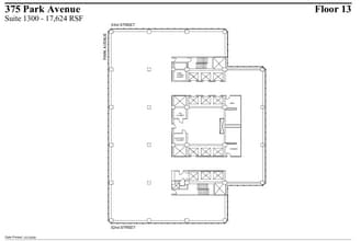 375 Park Ave, New York, NY à louer Plan d’étage– Image 2 sur 2